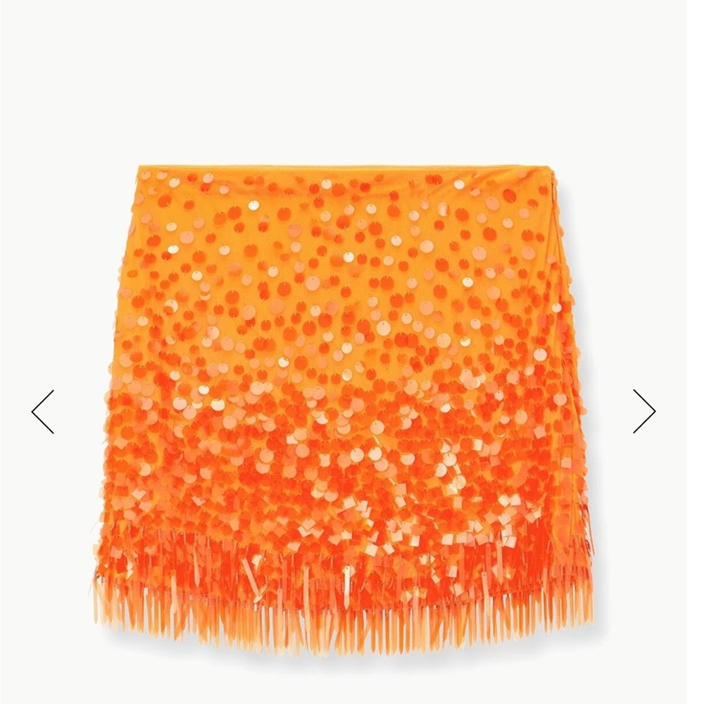 Staud Orange Rebecca Skirt